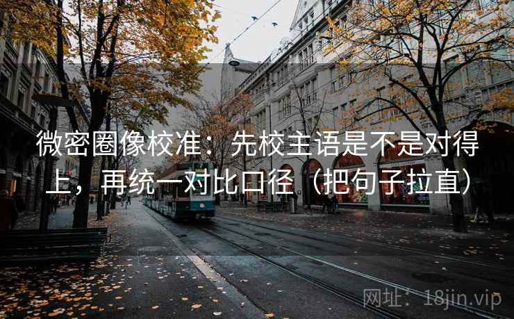 微密圈像校准：先校主语是不是对得上，再统一对比口径（把句子拉直）